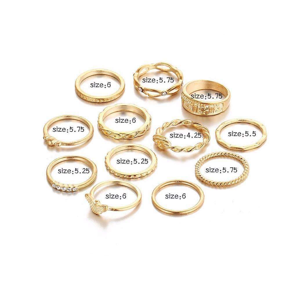 12 Piece Vintage Ring Set